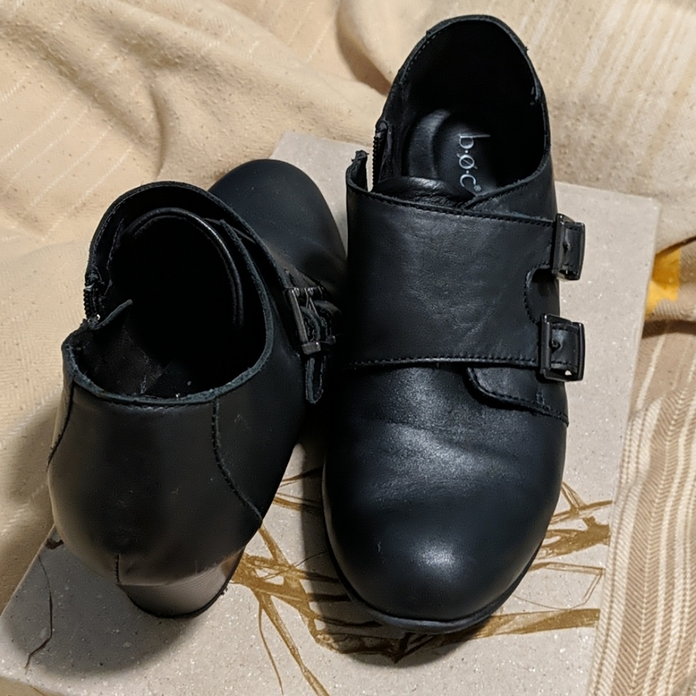 BOC black leather booties